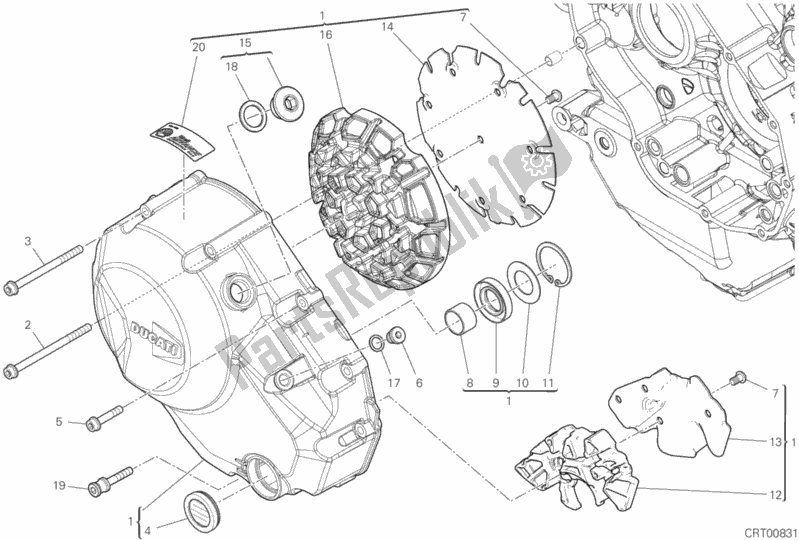 Wszystkie części do Pokrywa Sprz? G? A Ducati Diavel 1260 Brasil 2020