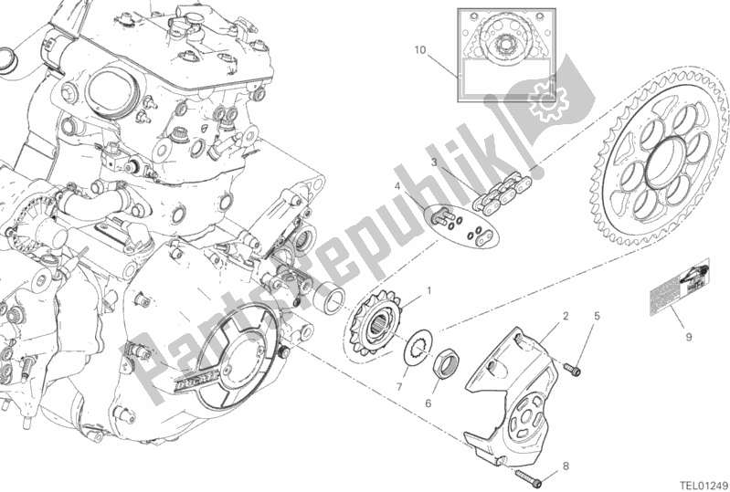 Wszystkie części do Z? Batka Przednia - ? A? Cuch Ducati Diavel 1260 Brasil 2020