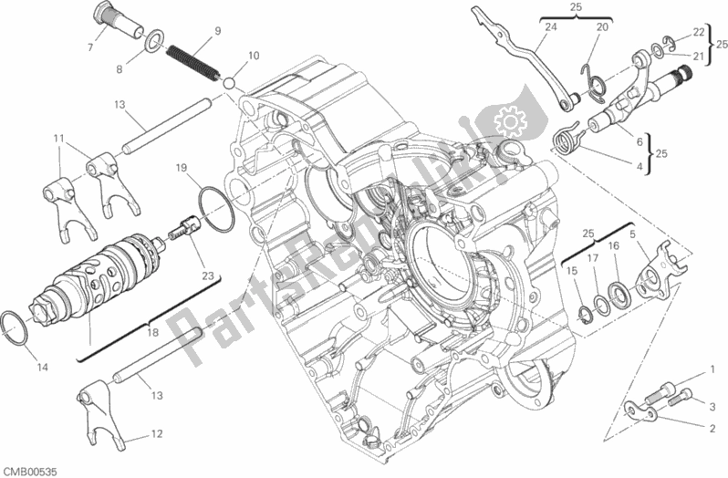 Tutte le parti per il Camma Forcella - Cambio del Ducati Diavel 1260 Brasil 2020