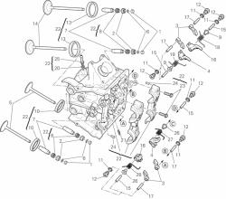 Horizontal cylinder head