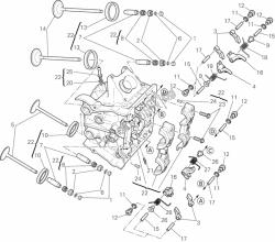 Horizontal cylinder head