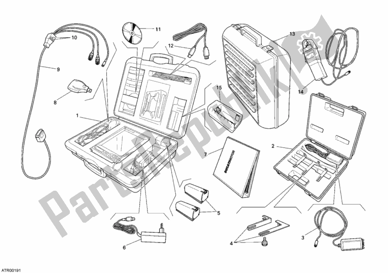 Todas las partes para Comprobar Los Dds Del Instrumento de Ducati Diavel 1200 2011