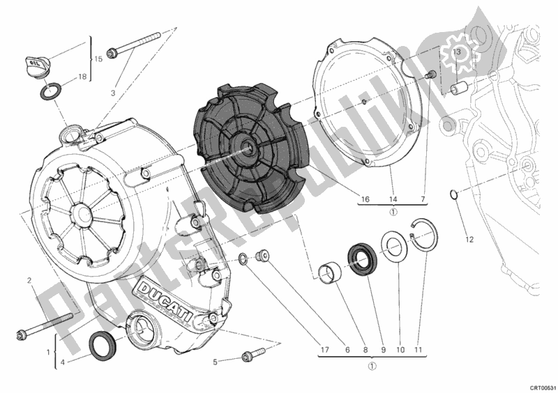 Tutte le parti per il Coperchio Frizione del Ducati Diavel 1200 2011