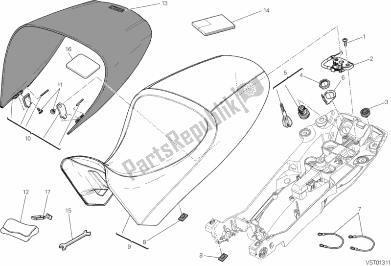 Todas las partes para Asiento de Ducati Diavel 1200 2011