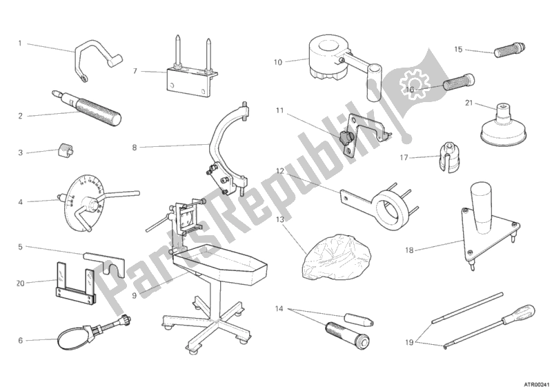 Tutte le parti per il Strumenti Di Servizio Per Officina, Motore I del Ducati Diavel 1200 2011