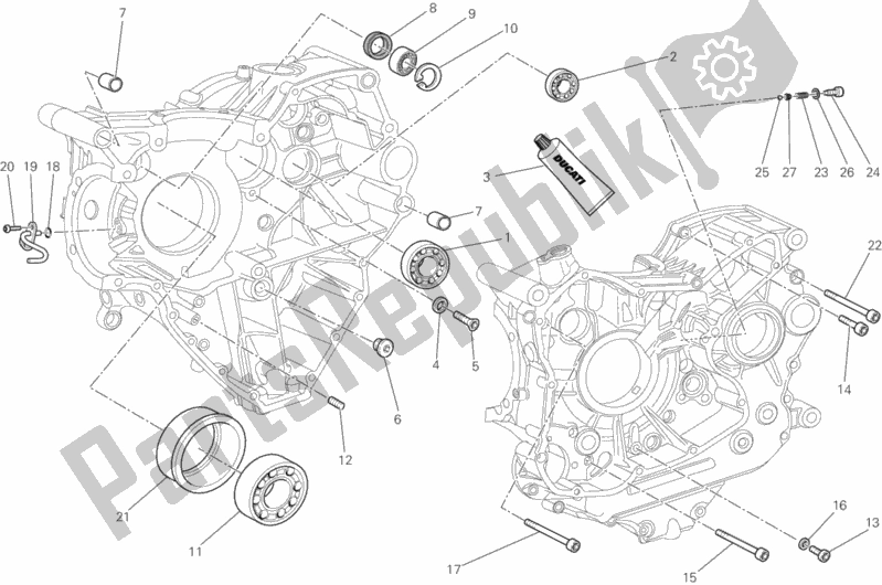 Wszystkie części do ? O? Yska Skrzyni Korbowej Ducati Diavel 1200 2012