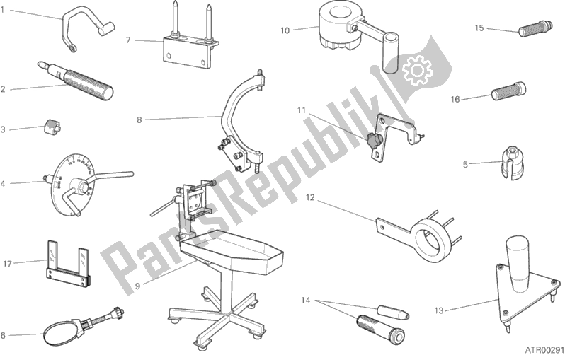 Tutte le parti per il 001 - Strumenti Di Servizio Per Officina del Ducati Diavel 1200 2013