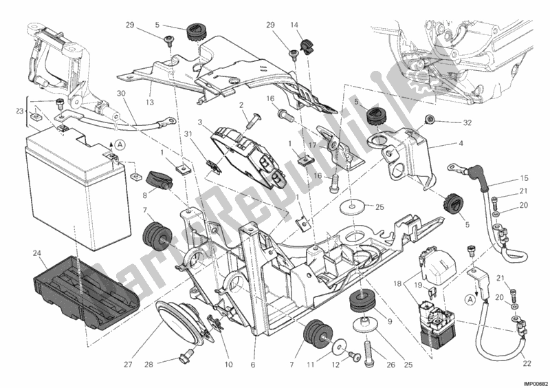 Todas las partes para Soporte De La Batería de Ducati Diavel 1200 2013