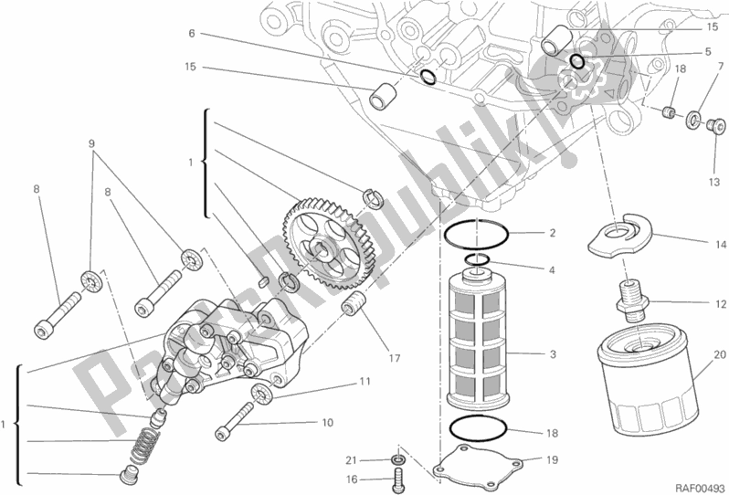 Todas las partes para Filtros Y Bomba De Aceite de Ducati Diavel 1200 2013