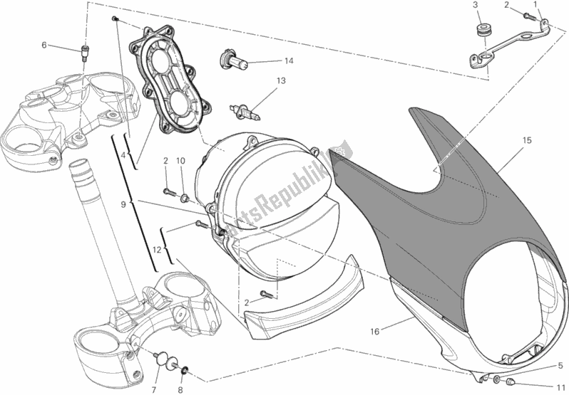 Todas las partes para Faro de Ducati Diavel 1200 2013