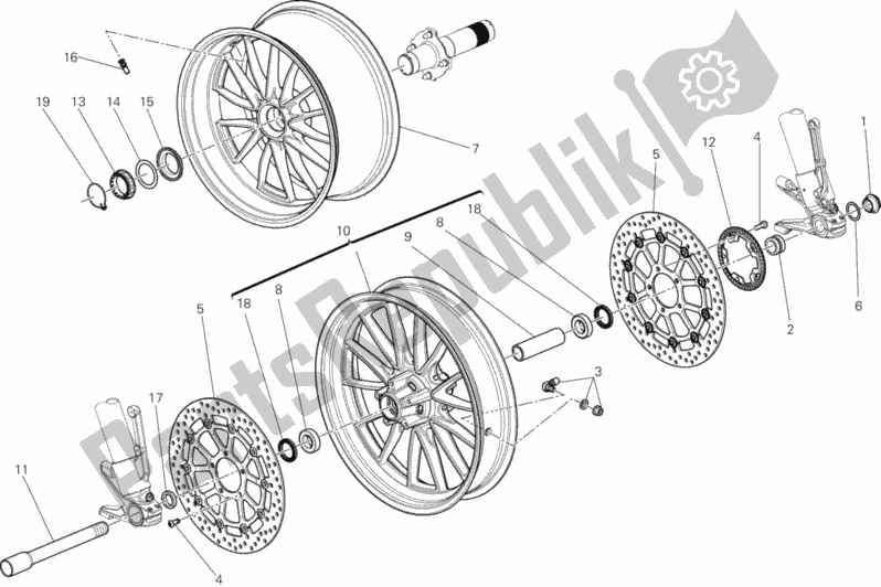 Tutte le parti per il Ruote del Ducati Diavel 1200 2013