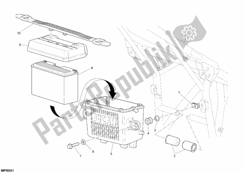 Todas as partes de Bateria do Ducati Sportclassic GT 1000 2007