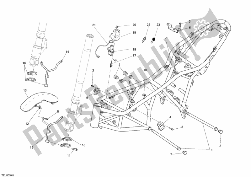 Tutte le parti per il Telaio del Ducati Sportclassic GT 1000 2007