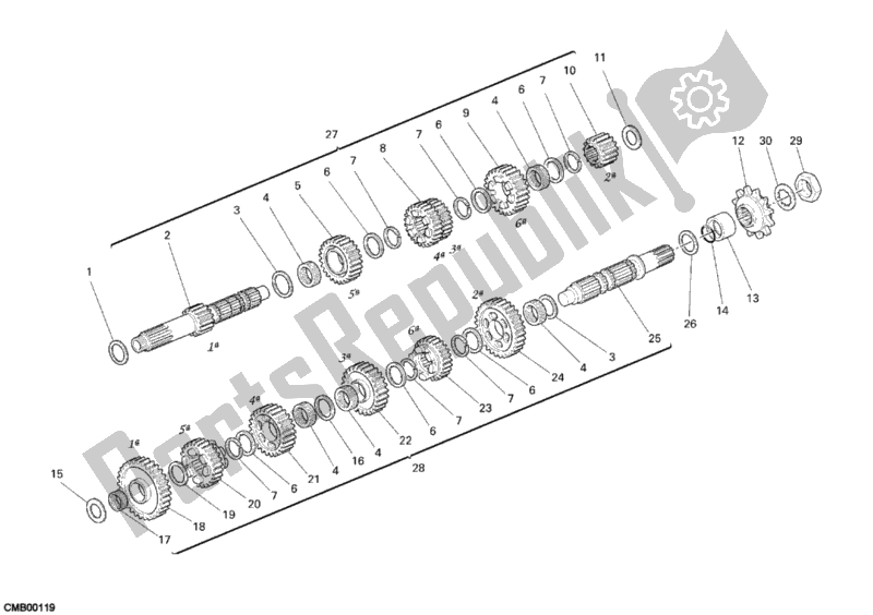 Todas las partes para Caja De Cambios de Ducati Sportclassic GT 1000 2007