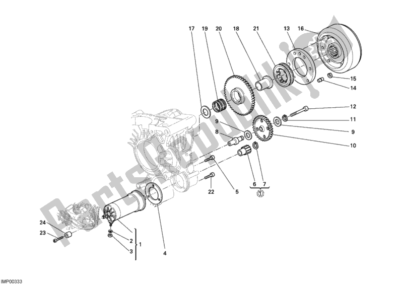 Tutte le parti per il Motore Di Avviamento del Ducati Sportclassic GT 1000 2007