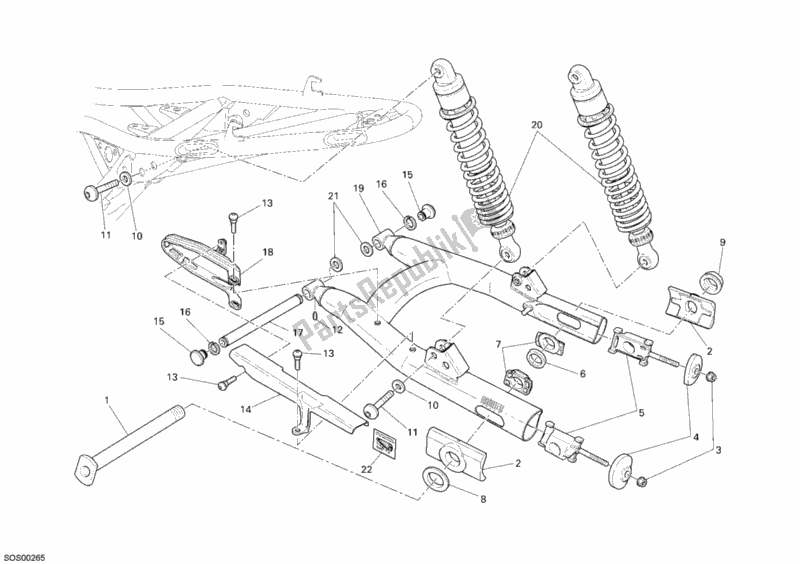 Todas las partes para Brazo Oscilante de Ducati Sportclassic GT 1000 2007