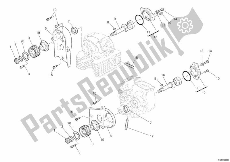 Tutte le parti per il Albero A Camme del Ducati Sportclassic GT 1000 2008