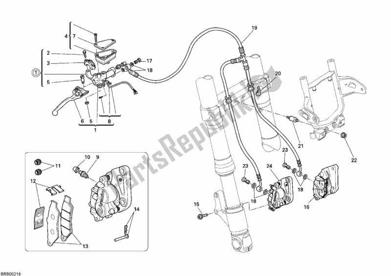 Toutes les pièces pour le Système De Freinage Avant du Ducati Sportclassic GT 1000 2008