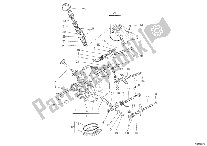 Todas las partes para Culata Horizontal de Ducati Sportclassic GT 1000 2008