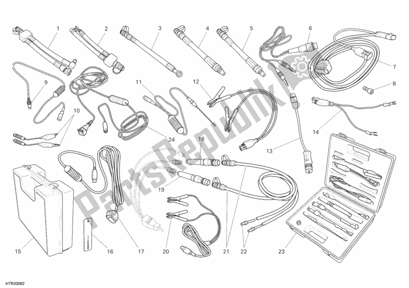 Alle onderdelen voor de Drukcontrole-instrument van de Ducati Sportclassic GT 1000 2008