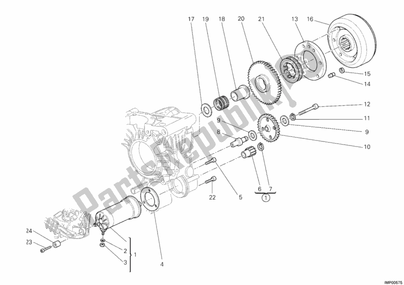 Todas as partes de Motor De Arranque do Ducati Sportclassic GT 1000 2008