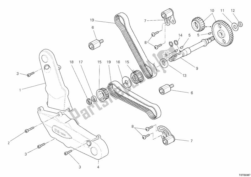 Tutte le parti per il Cinghia Di Distribuzione del Ducati Sportclassic GT 1000 2008