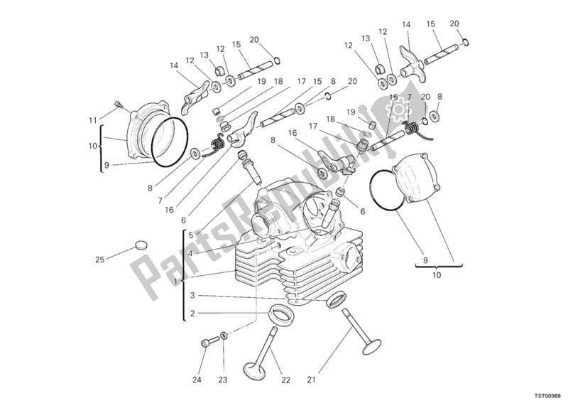 Todas las partes para Culata Vertical de Ducati Sportclassic GT 1000 2008