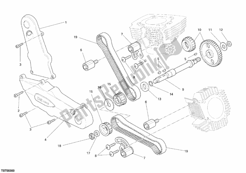 Alle onderdelen voor de Distributieriem van de Ducati Sportclassic GT 1000 2009