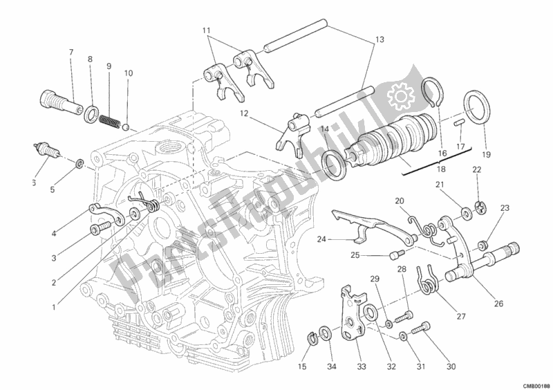 Todas las partes para Mecanismo De Cambio De Marcha de Ducati Sportclassic GT 1000 2010