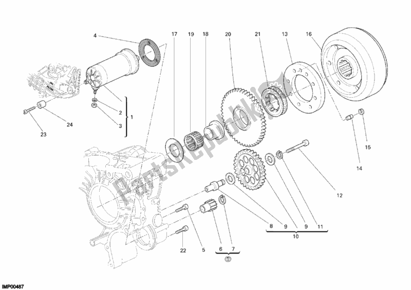 Tutte le parti per il Motore Di Avviamento del Ducati Sportclassic GT 1000 2010
