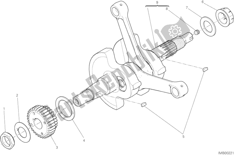 All parts for the Connecting Rods of the Ducati Scrambler Hashtag 803 2018