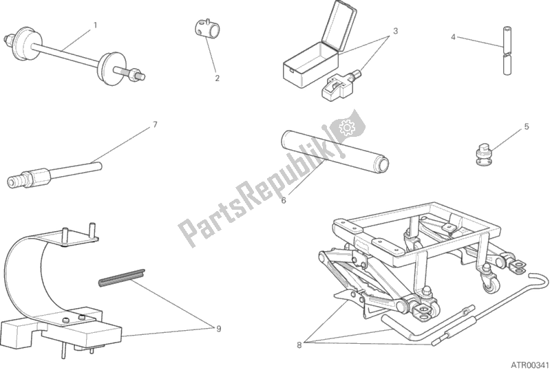 All parts for the Workshop Service Tools, Frame of the Ducati Scrambler Hashtag 803 2018