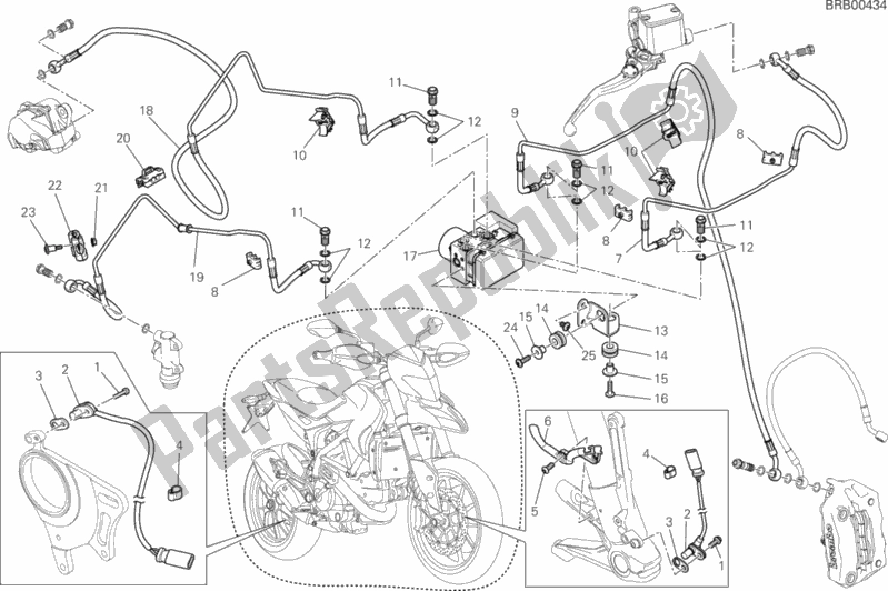 Wszystkie części do Uk? Ad Przeciwblokuj? Cy (abs) Ducati Hypermotard 821 2013