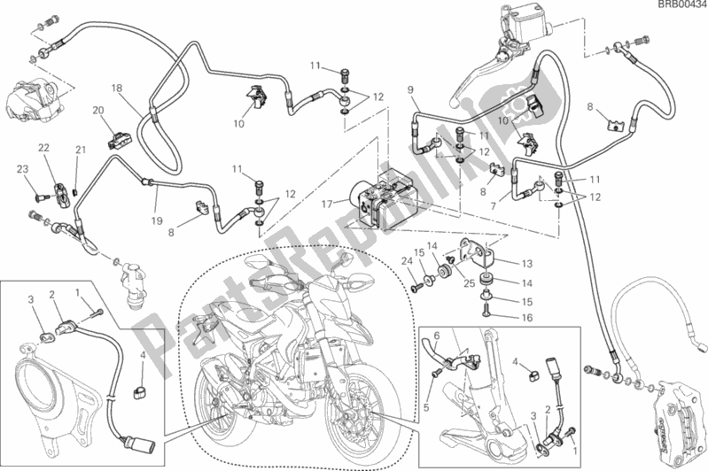 Todas las partes para Sistema Antibloqueo De Frenos (abs) de Ducati Hypermotard Hyperstrada 821 2013