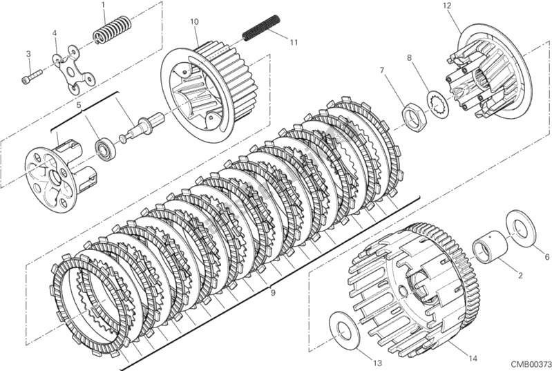 Todas las partes para Embrague de Ducati Hypermotard Hyperstrada 821 2013