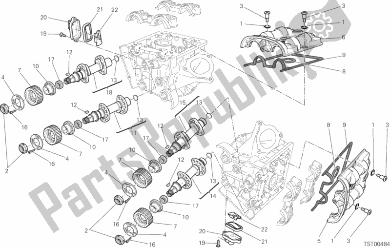 Tutte le parti per il Testata: Sistema Di Distribuzione del Ducati Hypermotard Hyperstrada 821 2013
