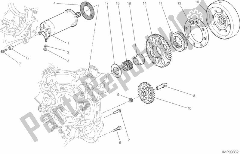 Todas las partes para Arranque Eléctrico Y Encendido de Ducati Hypermotard Hyperstrada 821 2013