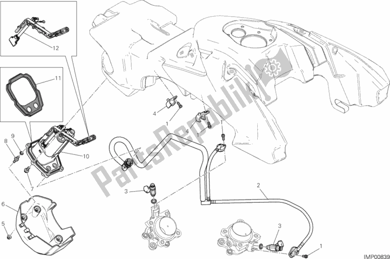 Todas las partes para Sistema De Combustible de Ducati Hypermotard Hyperstrada 821 2013