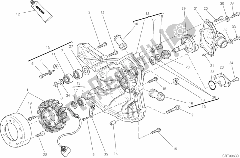 Todas las partes para Cubierta Del Generador de Ducati Hypermotard Hyperstrada 821 2013