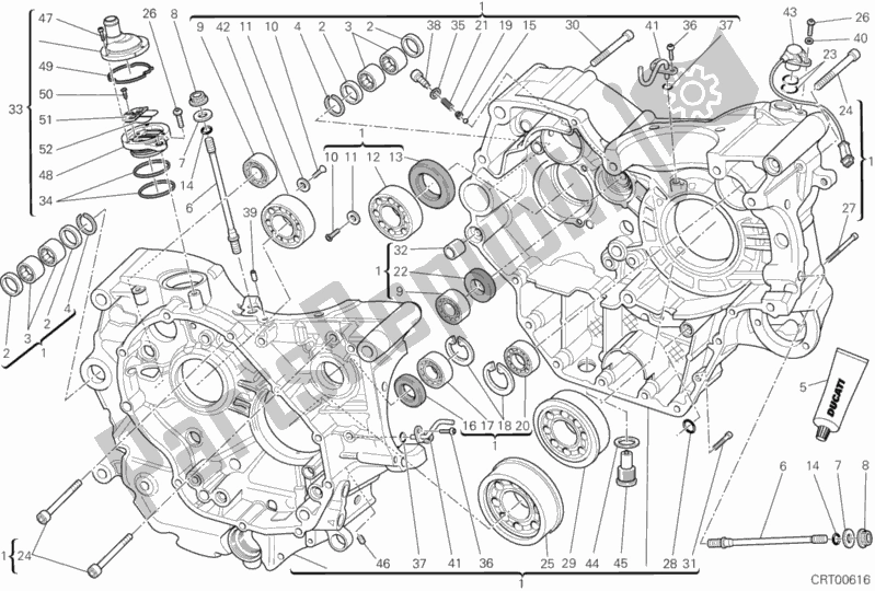 Todas las partes para Par De Medio Cárter de Ducati Hypermotard Hyperstrada 821 2013