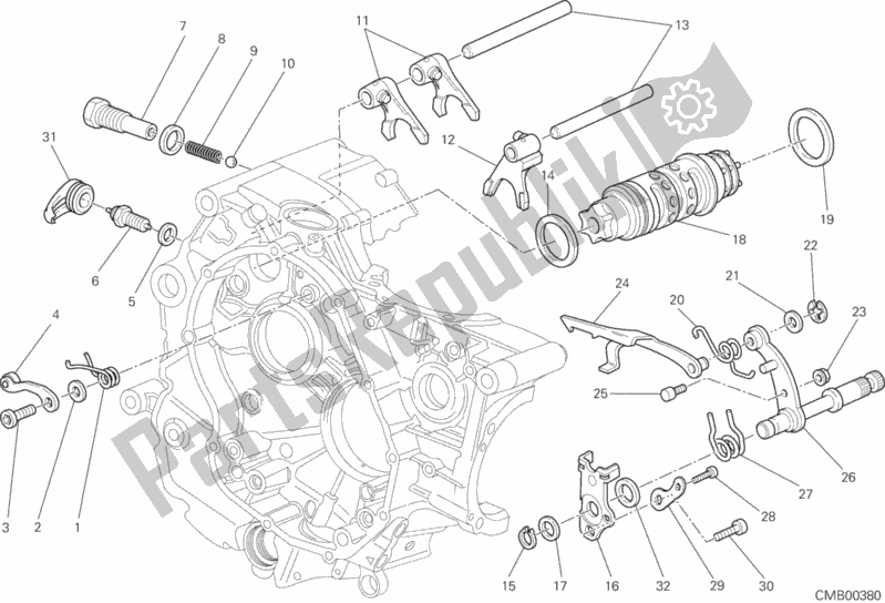 Todas las partes para Shift Cam - Horquilla de Ducati Hypermotard Hyperstrada 821 2013