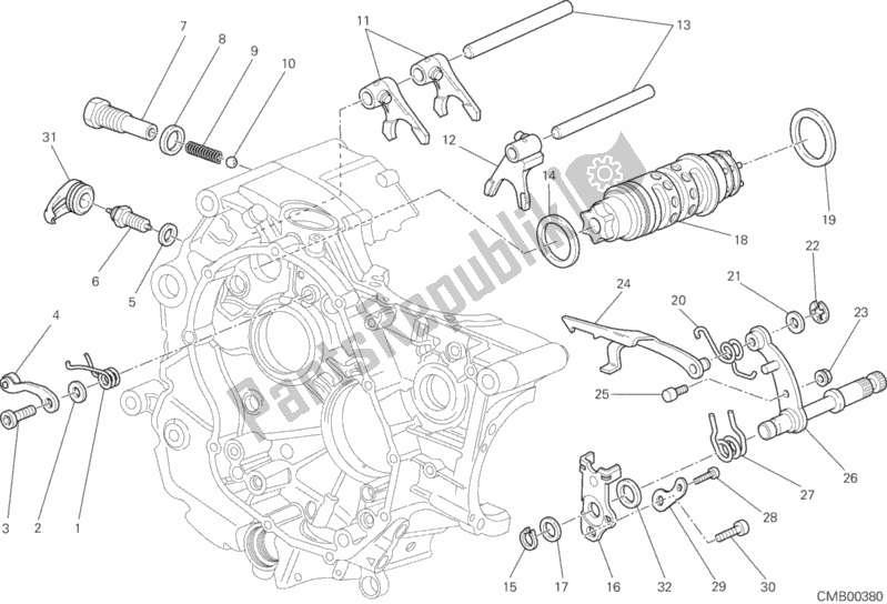 Todas las partes para Shift Cam - Horquilla de Ducati Hypermotard Hyperstrada 821 2013