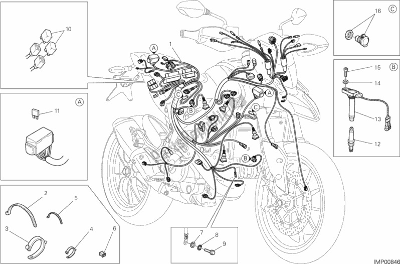 Todas las partes para Arnés De Cableado de Ducati Hypermotard Hyperstrada 821 2013
