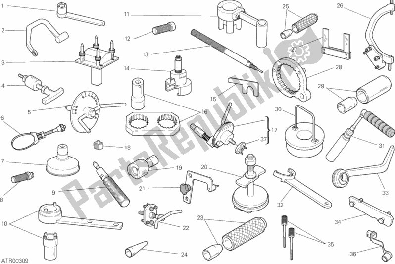 Todas las partes para Herramientas De Servicio De Taller (motor) de Ducati Hypermotard Hyperstrada 821 2013