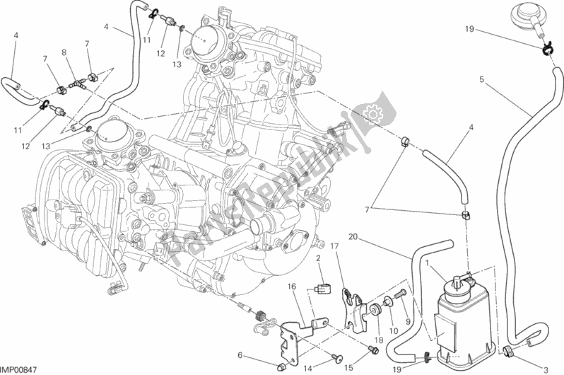 Todas las partes para Bote De Tubería De Aire Caliente de Ducati Hypermotard Hyperstrada 821 2014