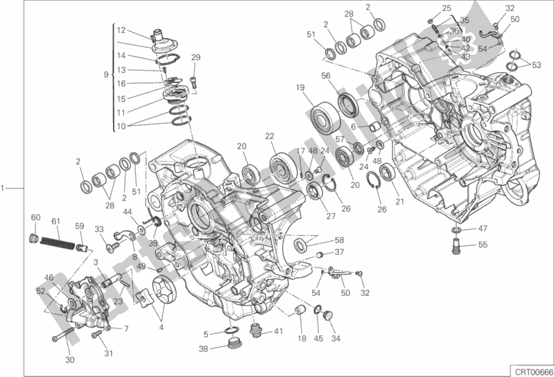 Tutte le parti per il 010 - Coppia Semicarter del Ducati Hypermotard Hyperstrada 821 2015