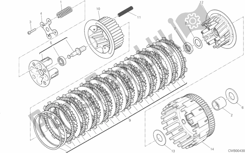 Alle onderdelen voor de Koppeling van de Ducati Hypermotard Hyperstrada 821 2015