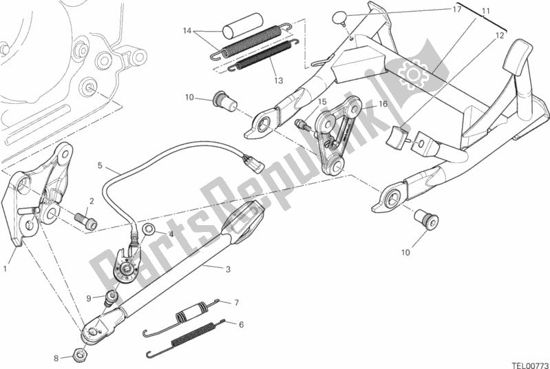 Tutte le parti per il In Piedi del Ducati Hypermotard Hyperstrada 821 2015