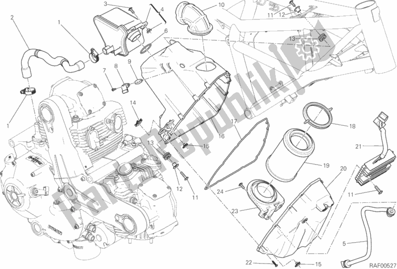 Todas las partes para Toma De Aire - Respiradero De Aceite de Ducati Scrambler Icon 803 2015