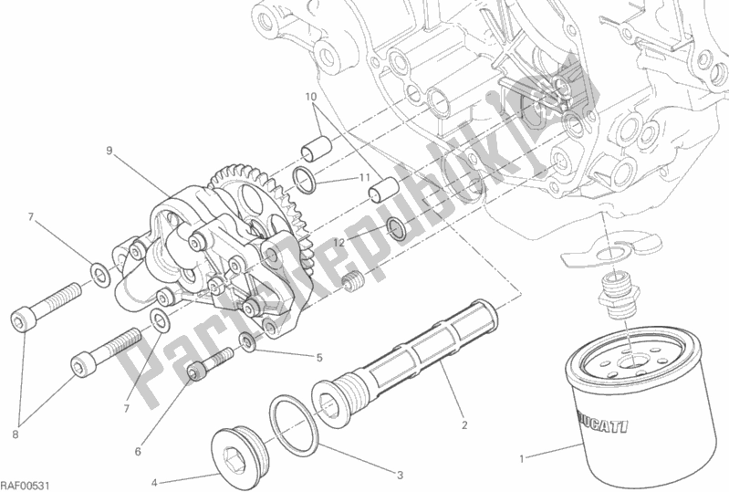 Alle onderdelen voor de Filters En Oliepomp van de Ducati Scrambler Icon 803 2015